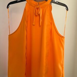 Victoria Beckham for Target Orange Tie Front Tank Top
